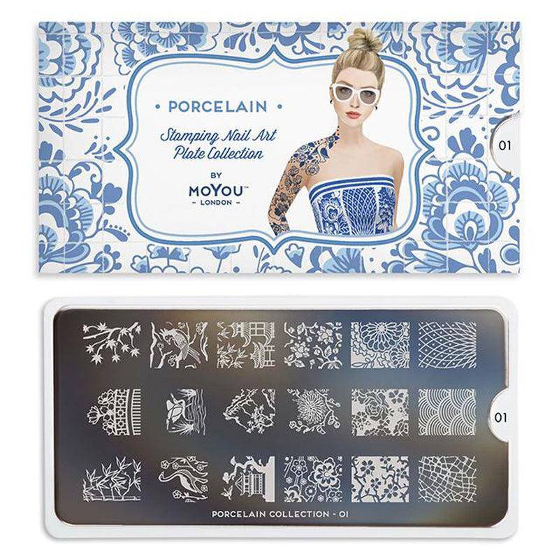 Porcelain 01 ✦ Nail Stamping Plate - MoYou London
