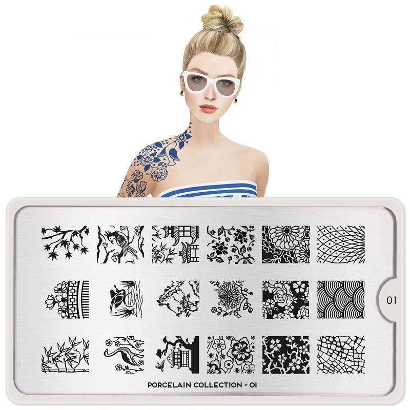 Porcelain 01 ✦ Nail Stamping Plate - MoYou London