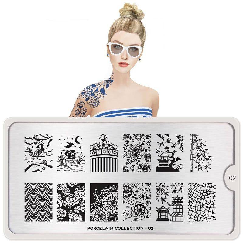 Porcelain 02 ⦠Nail Stamping Plate - MoYou London