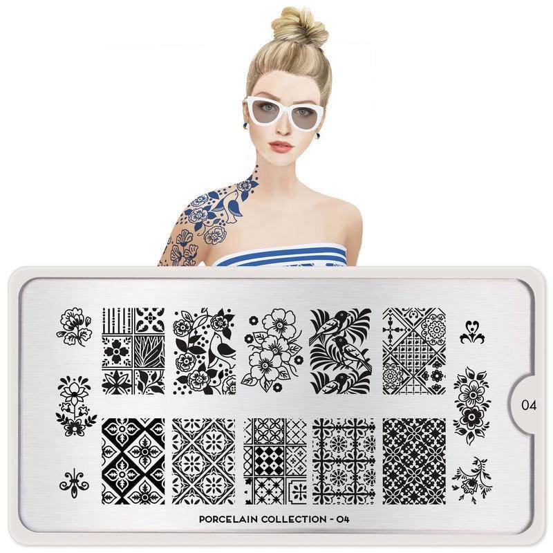 Porcelain 04 ✦ Nail Stamping Plate - MoYou London
