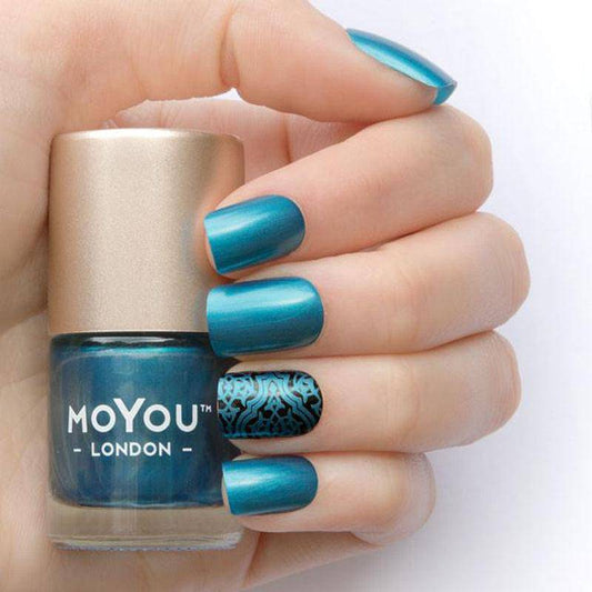 Premium Nail Polish - Peacock Blue - MoYou London