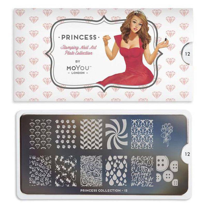 Princess 12 ✦ Nail Stamping Plate - MoYou London