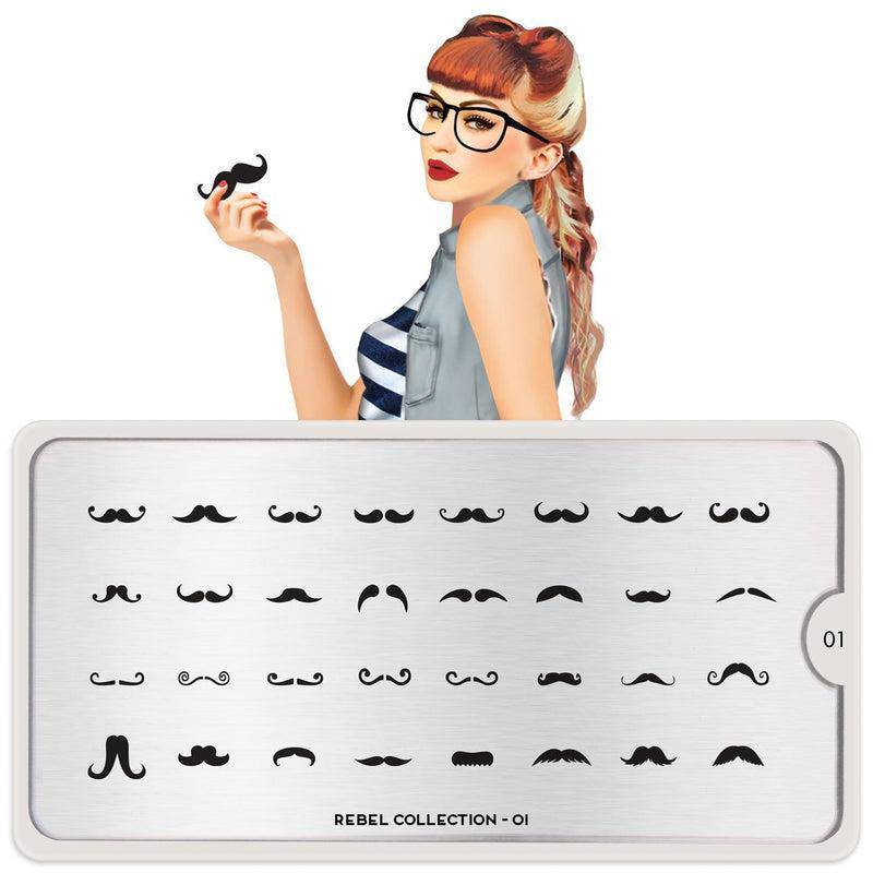 Rebel 01 ✦ Nail Stamping Plate - MoYou London