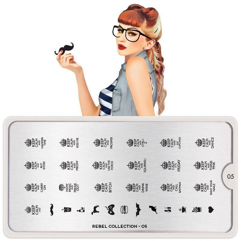 Rebel 05 ✦ Nail Stamping Plate - MoYou London