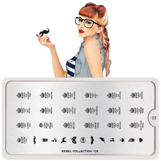 Rebel 05 ✦ Nail Stamping Plate - MoYou London