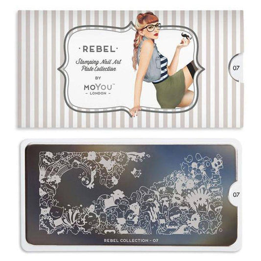 Rebel 07 ✦ Nail Stamping Plate - MoYou London