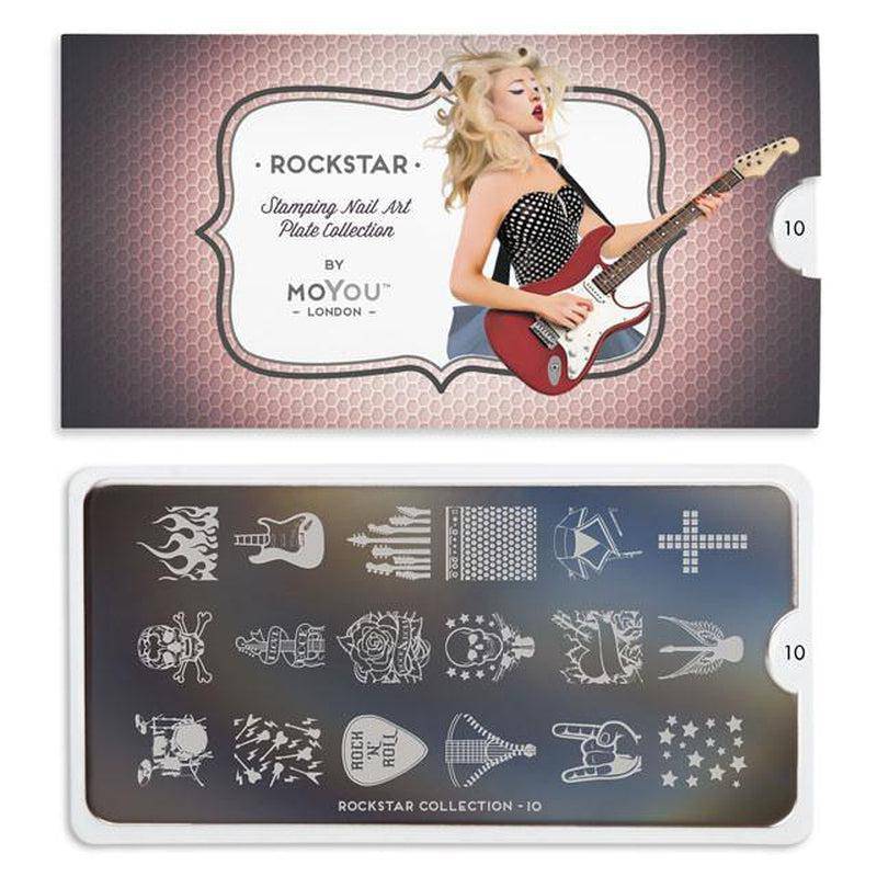 Rockstar 10 ✦ Nail Stamping Plate - MoYou London