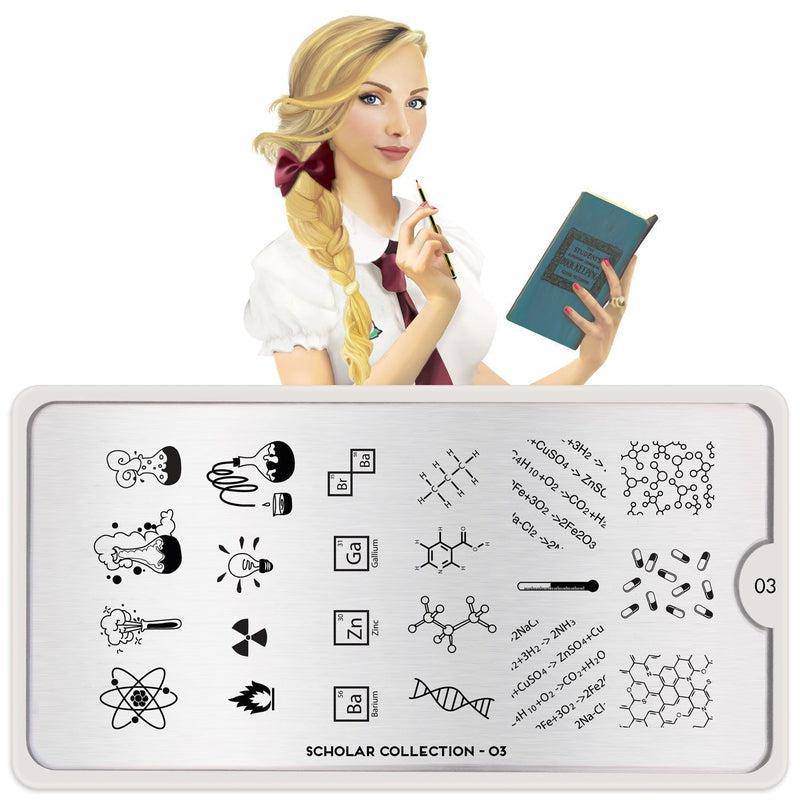 Scholar 03 ✦ Nail Stamping Plate - MoYou London