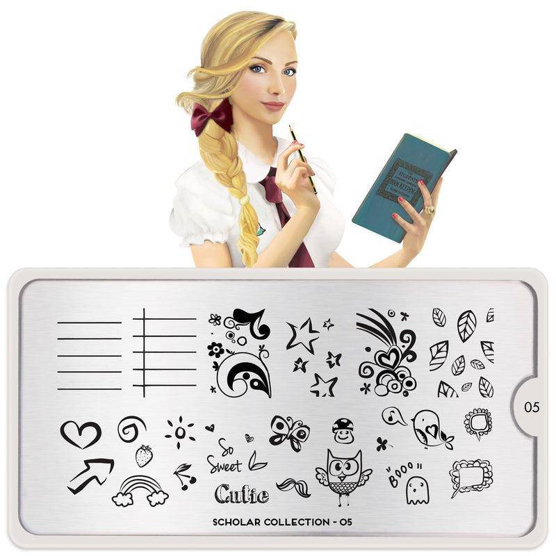 Scholar 05 ✦ Nail Stamping Plate - MoYou London