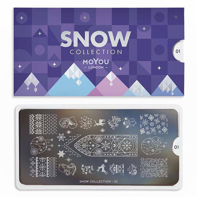 Snow 01 ✦ Nail Stamping Plate - MoYou London