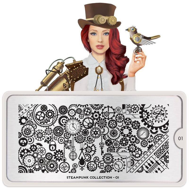 Steampunk 01 ✦ Nail Stamping Plate - MoYou London