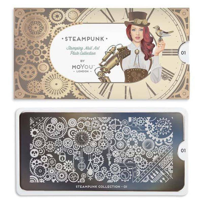 Steampunk 01 ✦ Nail Stamping Plate - MoYou London