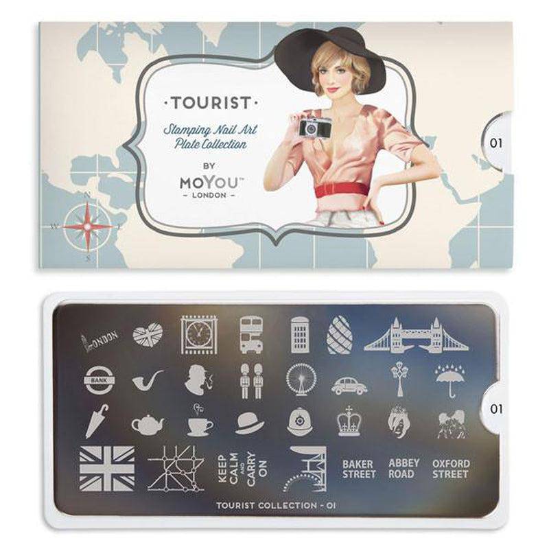 Tourist 01 ✦ Nail Stamping Plate - MoYou London