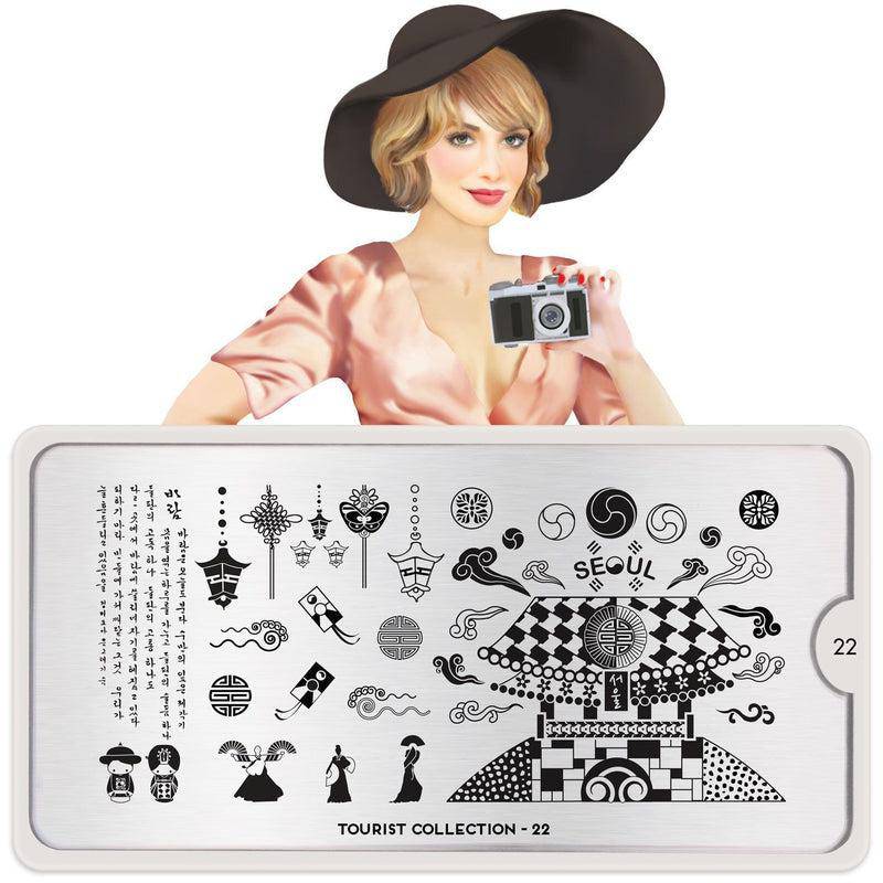 Tourist 22 ✦ Nail Stamping Plate - MoYou London