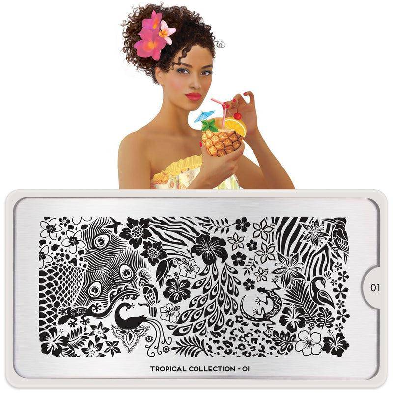 Tropical 01 ✦ Nail Stamping Plate - MoYou London