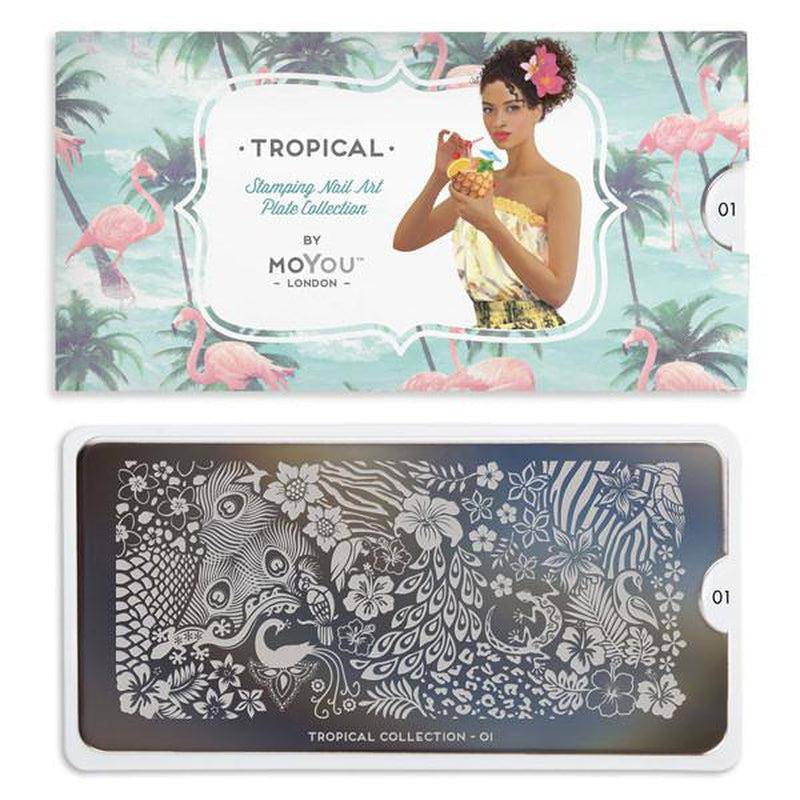 Tropical 01 ✦ Nail Stamping Plate - MoYou London