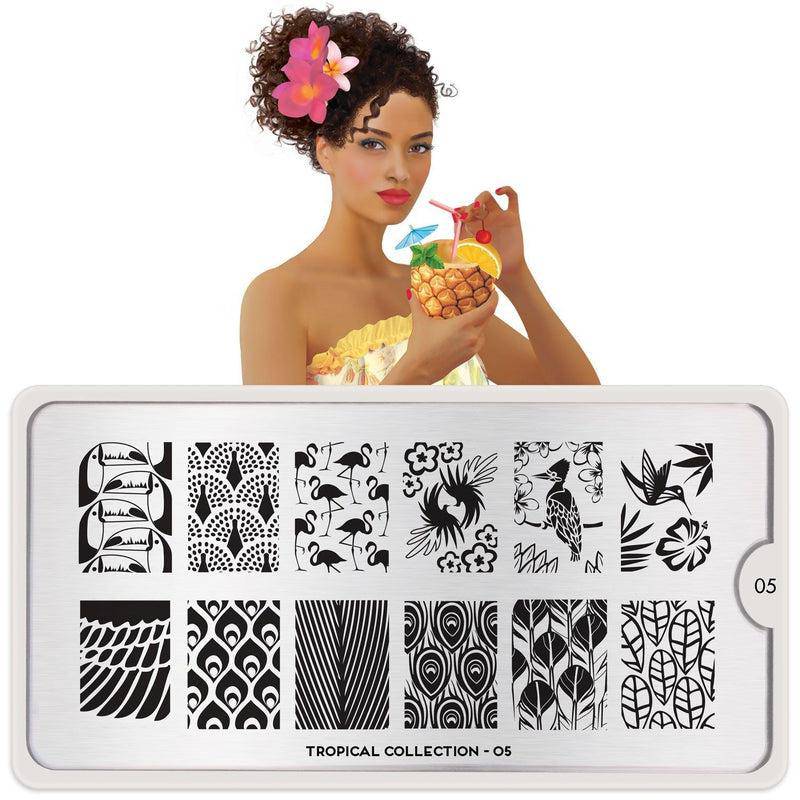 Tropical 05 ✦ Nail Stamping Plate - MoYou London