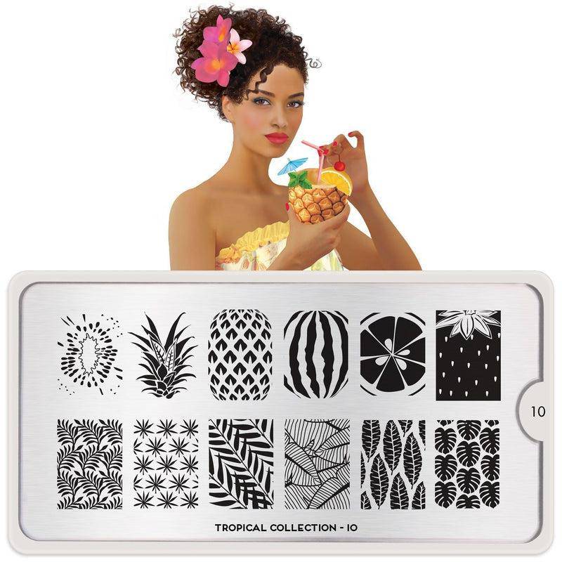 Tropical 10 ✦ Nail Stamping Plate - MoYou London