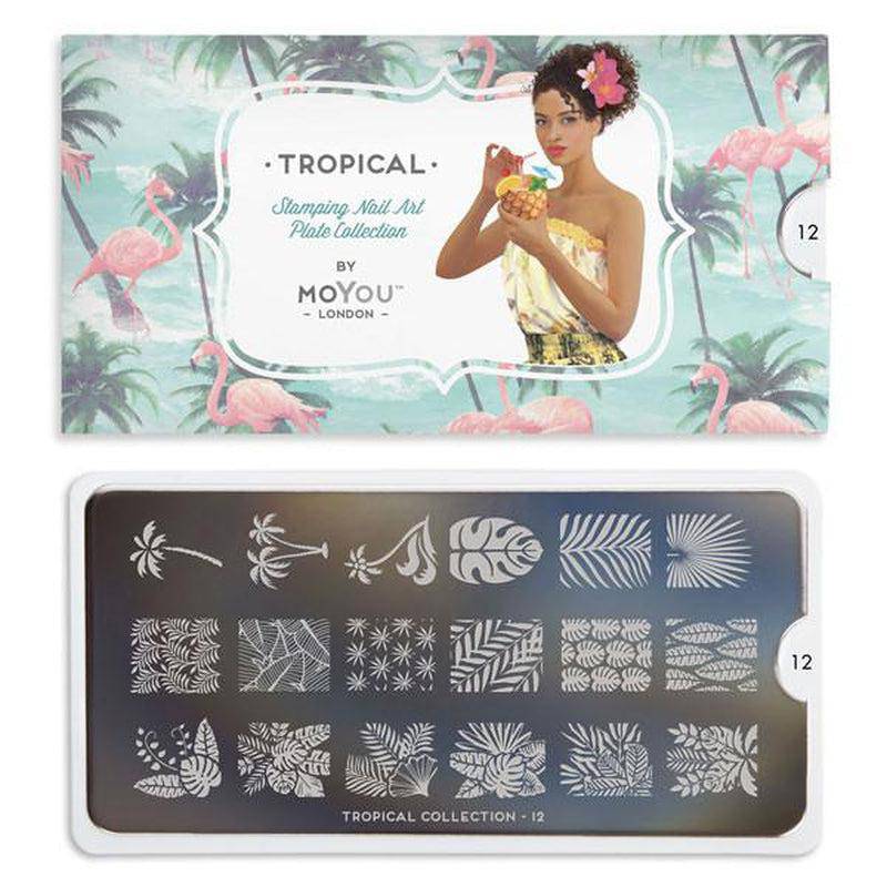 Tropical 12 ✦ Nail Stamping Plate - MoYou London