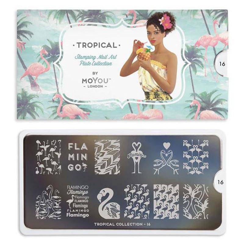 Tropical 16 ✦ Nail Stamping Plate - MoYou London