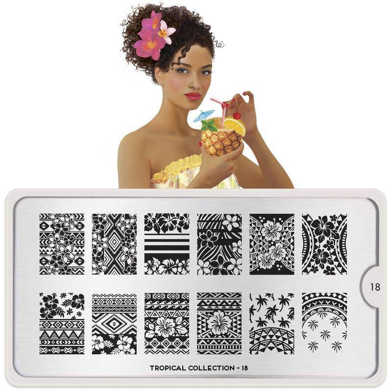 Tropical 18 ✦ Nail Stamping Plate - MoYou London