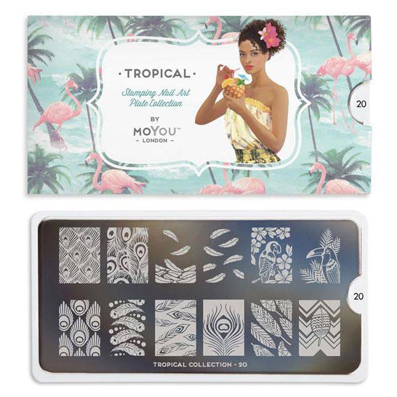 Tropical 20 ✦ Nail Stamping Plate - MoYou London