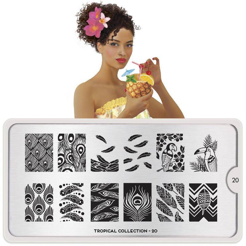 Tropical 20 ✦ Nail Stamping Plate - MoYou London