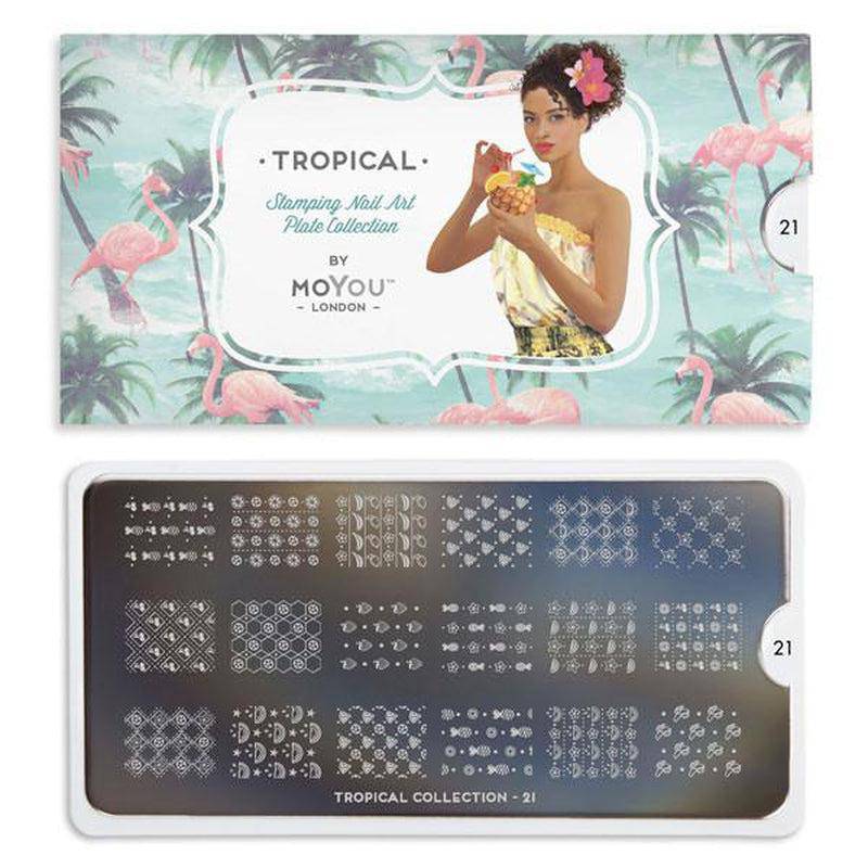 Tropical 21 ⦠Nail Stamping Plate - MoYou London