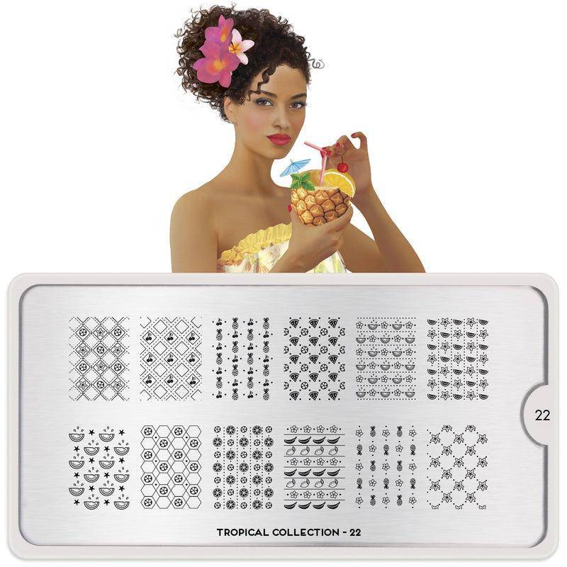 Tropical 22 ✦ Nail Stamping Plate - MoYou London