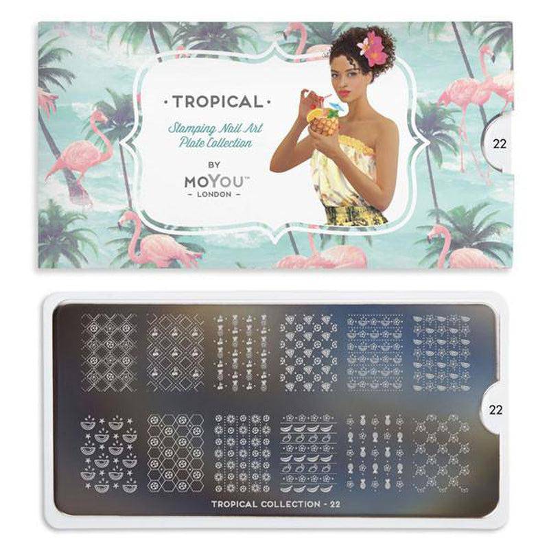 Tropical 22 ✦ Nail Stamping Plate - MoYou London