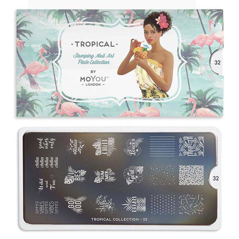 Tropical 32 ✦ Nail Stamping Plate - MoYou London