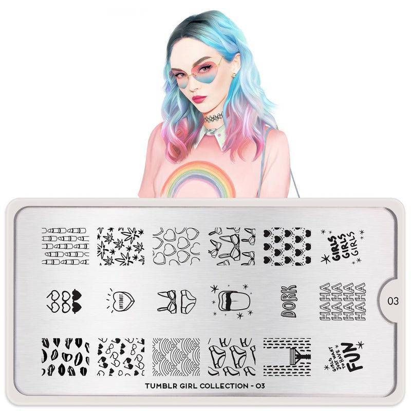 Tumblr Girl 03 ✦ Nail Stamping Plate - MoYou London