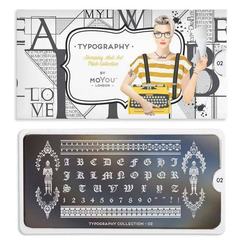 Typography 02 ✦ Nail Stamping Plate - MoYou London