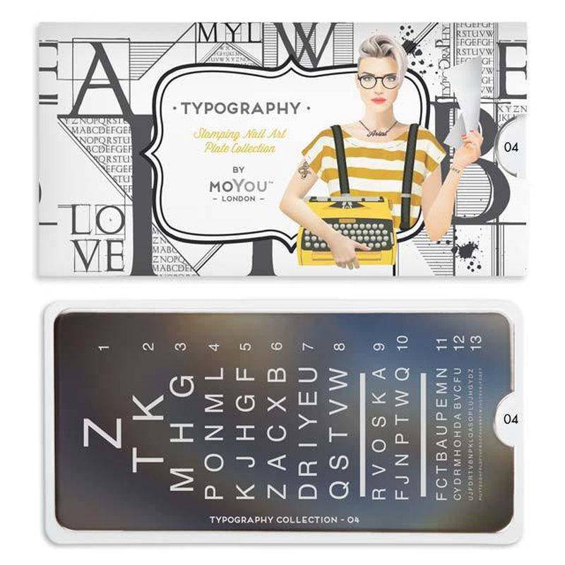 Typography 04 ✦ Nail Stamping Plate - MoYou London