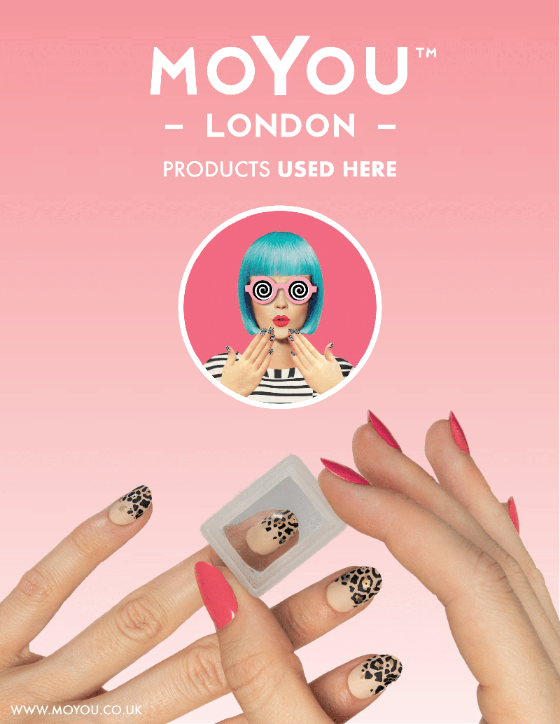 Window Sticker Pink - SALONS ONLY Nail Art Stencil MoYou London