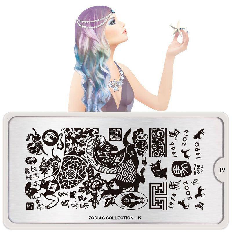 Zodiac 19 ✦ Nail Stamping Plate - MoYou London