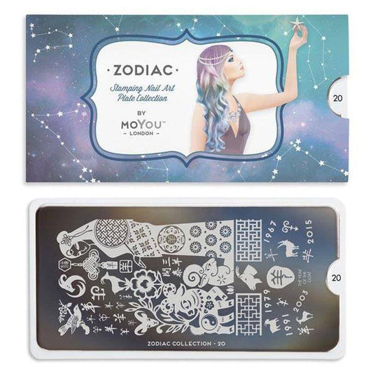 Zodiac 20 ✦ Nail Stamping Plate - MoYou London