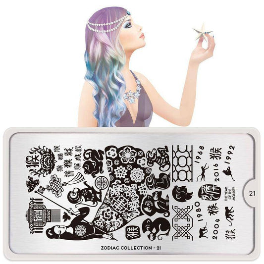 Zodiac 21 ✦ Nail Stamping Plate - MoYou London