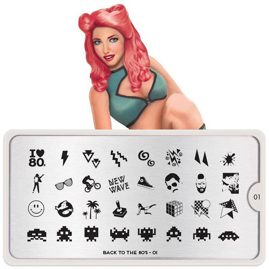 Back to the 80s 01 ✦ Nail Stamping Plate - MoYou London