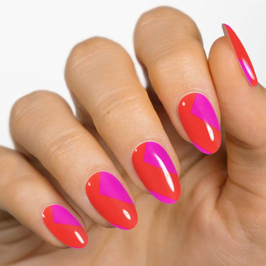 Power Play gel nail strip on hand — salon-quality gel manicure at home by MoYou London