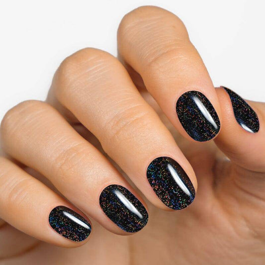 Magic Cocoa earth-toned gel nail strip on hand — brown nail colour by MoYou London