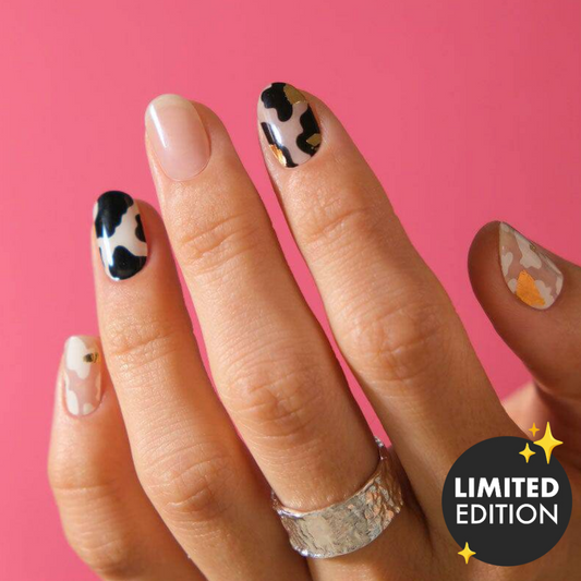 Festival Eye and Leopard Print Manicure by @universenails18