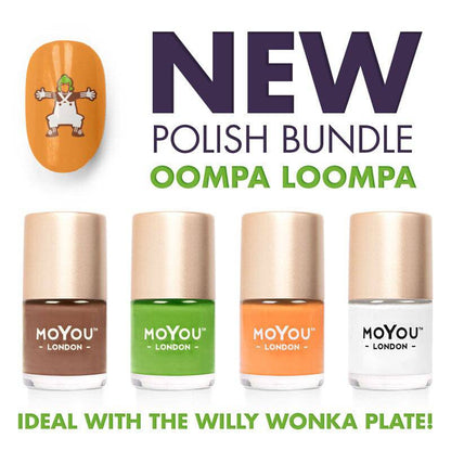 Oompa Loompa ★ Nail Polish Bundle Nail Art Stencil MoYou London 