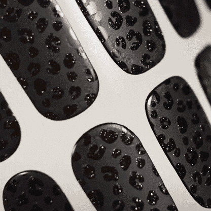 black leopard gel polish stickers perfect animal print manicure