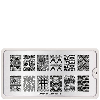 Africa 12 ✦ Nail Stamping Plate - MoYou London