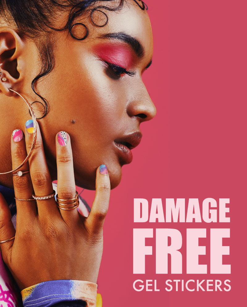 Damage free gel stickers