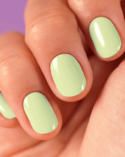 mint gel polish sticker lasts for 3 weeks 
