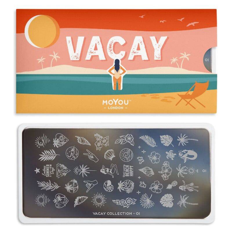 Vacay 01 ✦ Nail Stamping Plate - MoYou London