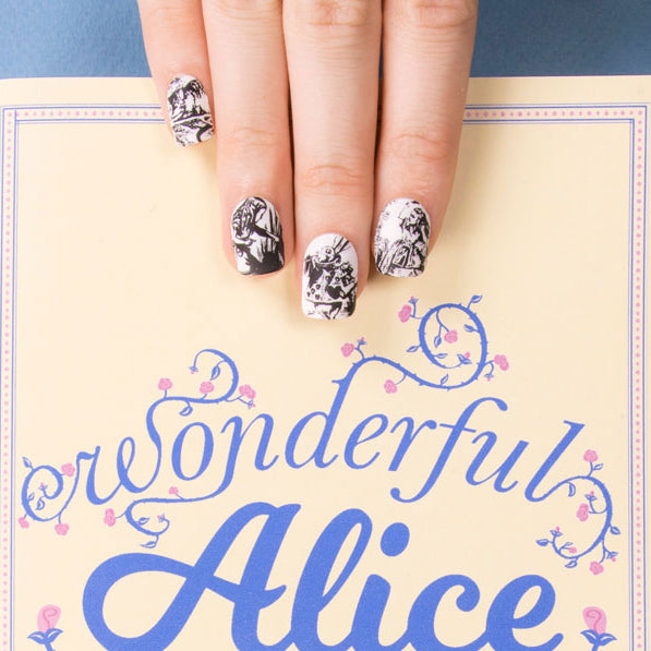 Vintage Alice in Wonderland nails