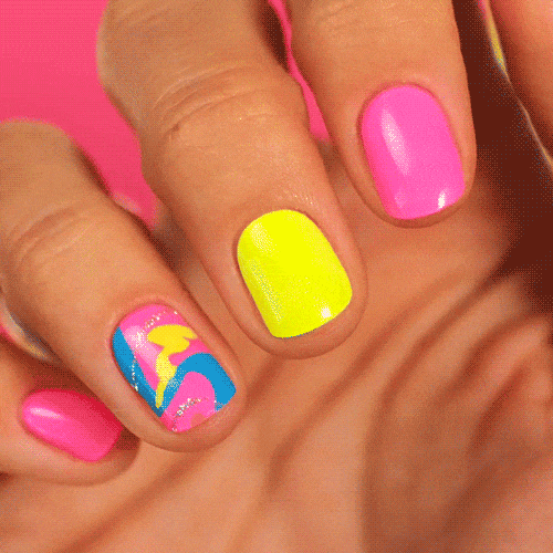 barbie movie nails neon manicures for gel polish stickers by moyou London